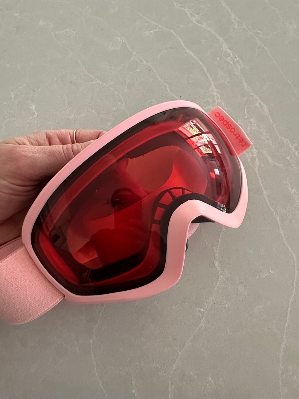 redospace Kids Pink Ski/Snow Goggles with Red Lens